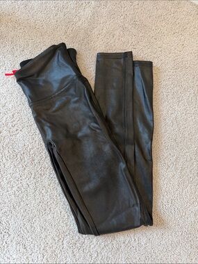 SPANX Faux Leather Leggings in Black